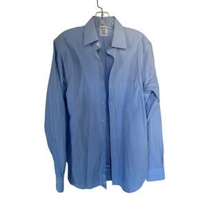 Brooks Brothers Mens Button Down Regent Shirt Non-Iron Size 15-35 Cotton Blue